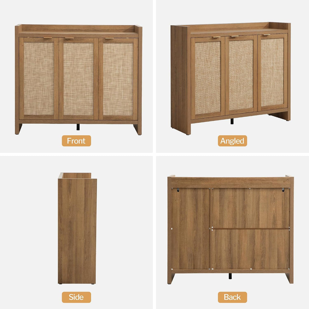 sicotas shoe storage cabinet, 30 pairs rattan shoe, view 9