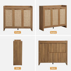 sicotas shoe storage cabinet, 30 pairs rattan shoe, view 9