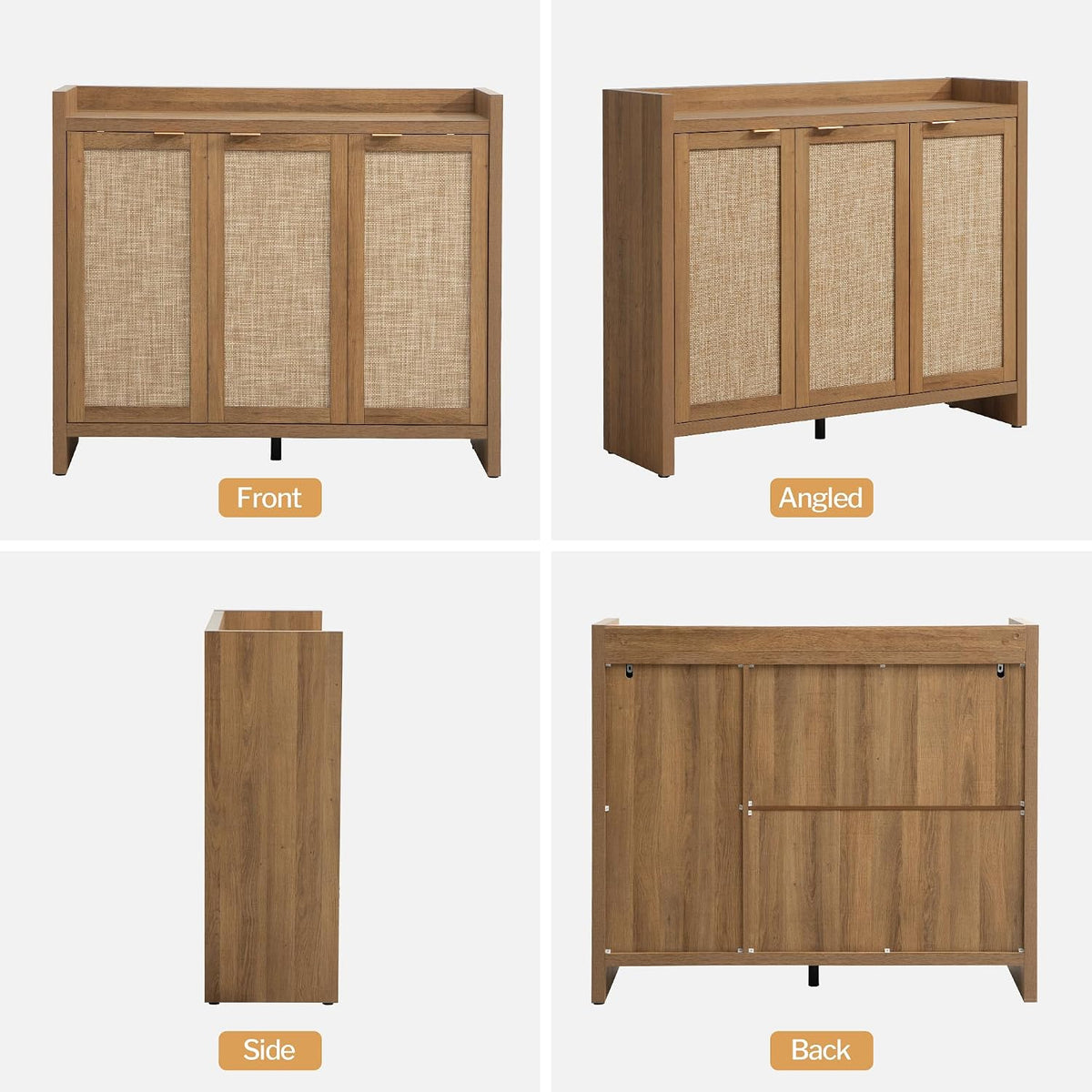 sicotas shoe storage cabinet, 30 pairs rattan shoe, view 9