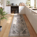 Rugcomf Vintage Medallion Kitchen Rugs Non Slip Washable 2'7"x8' by Rugcomf