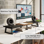 TEAMIX 42 inch Large Dual Monitor Riser, Extra Long Monitor Stand Riser - Image 2