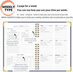 Undated Weekly Planner with Metal Corner Hardcover Notebook, A5 Size Journal - Image 4