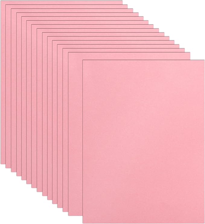 Guakicae 32 Sheets Pink Cardstock 8.5 x 11 Printer Paper, 80lb Premium Paper by Guakicae