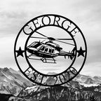 Personalized Metal Airplane Wall Art, Airplane Name Sign, Customized Pilot Name - Image 2