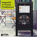 Better Office Products Magnetic A-Frame Chalkboard Sign, Extra Large 20" x 40" - Image 2