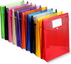 10 Pieces Plastic File Folders Envelope Expanding File Wallet Organizer by Epakh