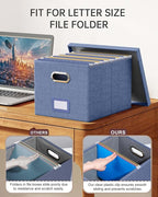 Oterri File Organizer with Lid, File Box, File Cabinet - Image 3