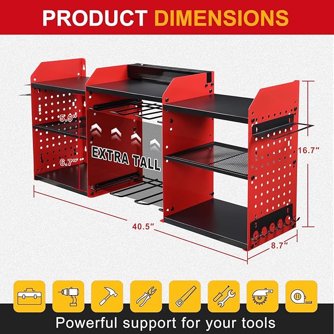 ERVNYNT 3 layers power tool organizer Loads 150lbs - Image 2