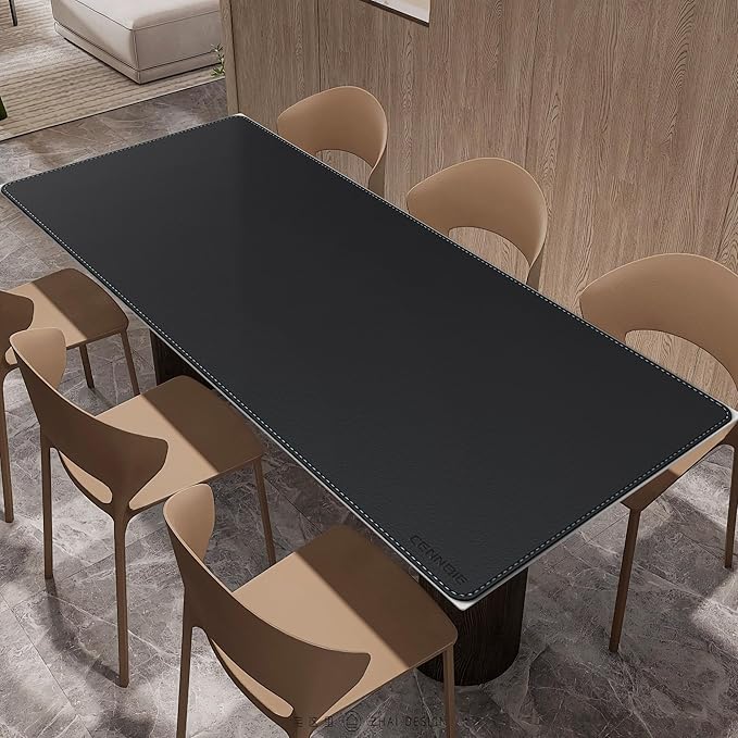 CENNBIE Leather Desk Mat Protector, XXL 74.8" x 31.4" Extra Large Leather - Image 6