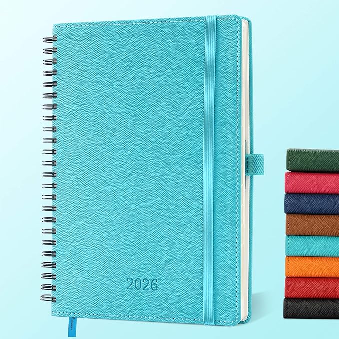 IN-LUXPRO Planner 2026 Daily Weekly and Monthly, 12 Months Spiral Bound by IN-LUXPRO
