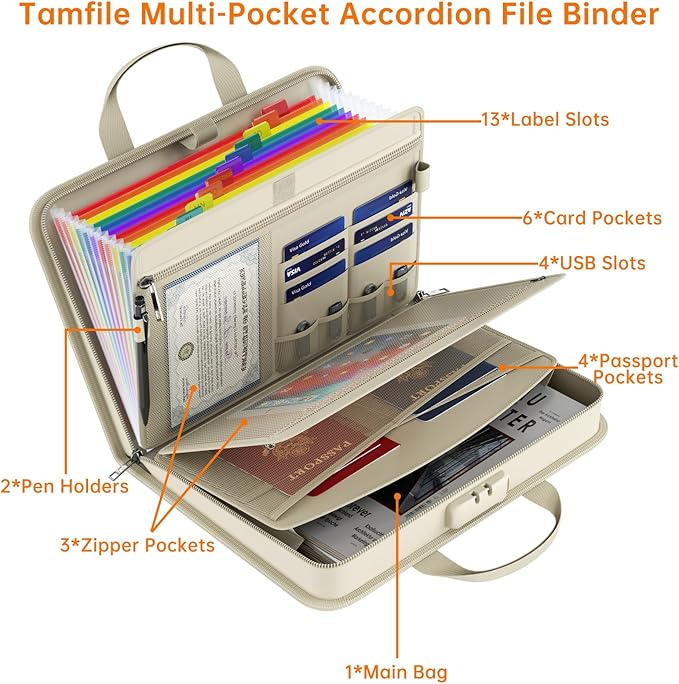5200℉ Fireproof Accordion File Organizer - Image 4