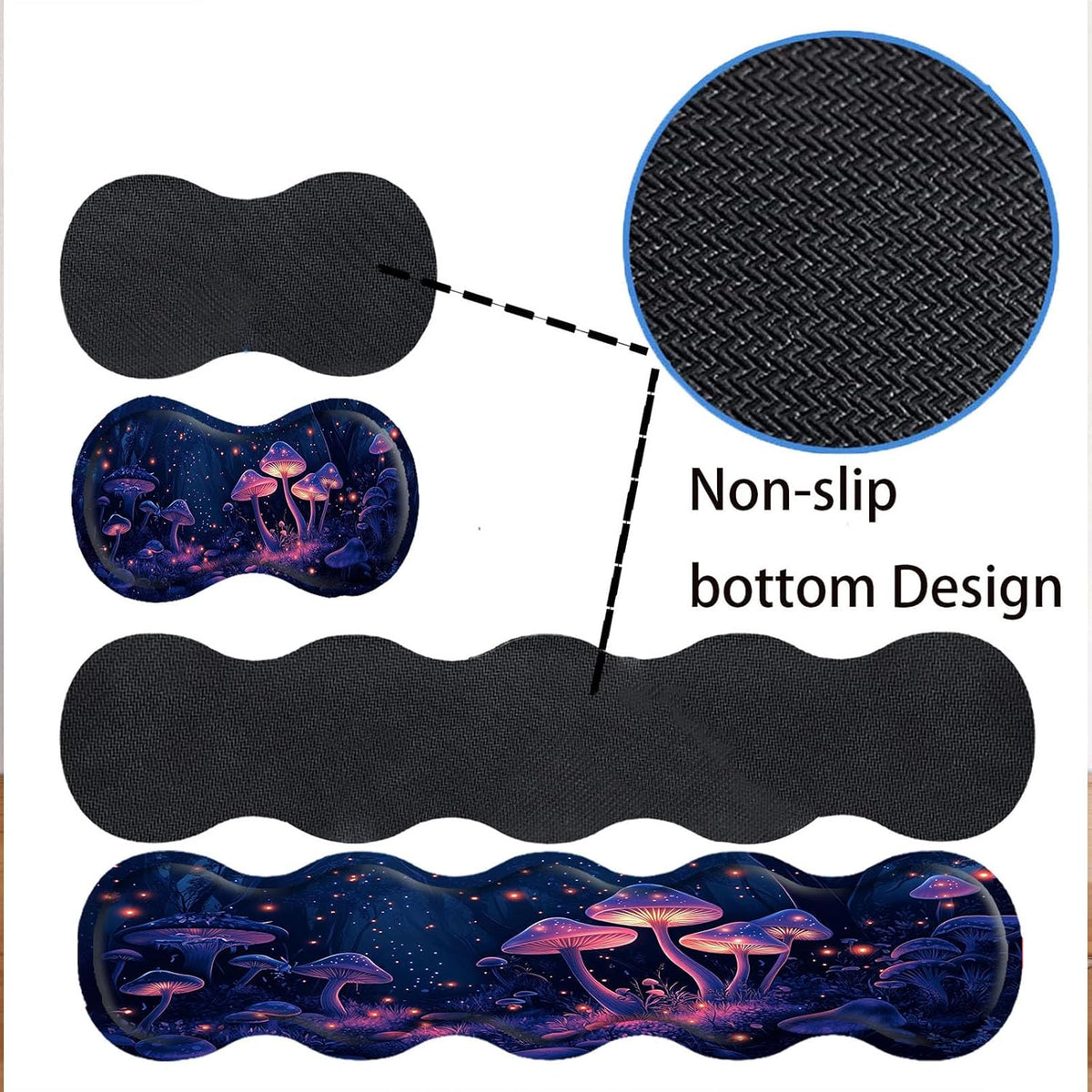 Keyboard Mouse Pad Set,Large Desk Pad+Keyboard Wrist Rest+Mouse Wrist Support...