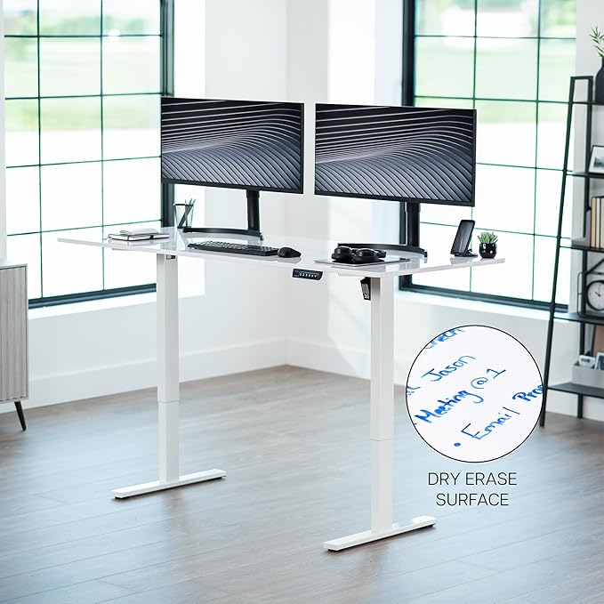 VIVO Electric Dry Erase 71 x 30 in Standing Desk, Memory Height Adjustment - Image 3