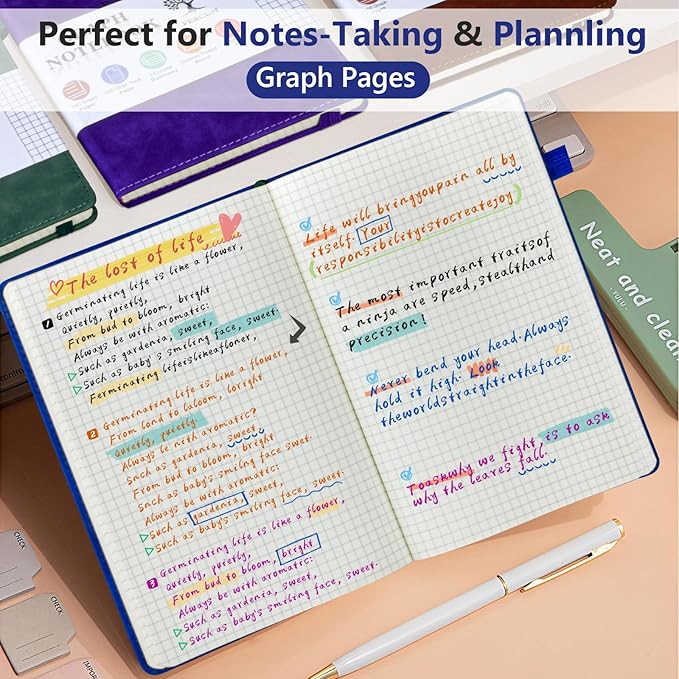 PERCUN Graph Paper Notebook, 160 Pages Grid Journal - Image 3