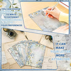 TaoBary 160 Pcs Stationery Paper Set 50 Double Sided Stationery Papers - Image 5