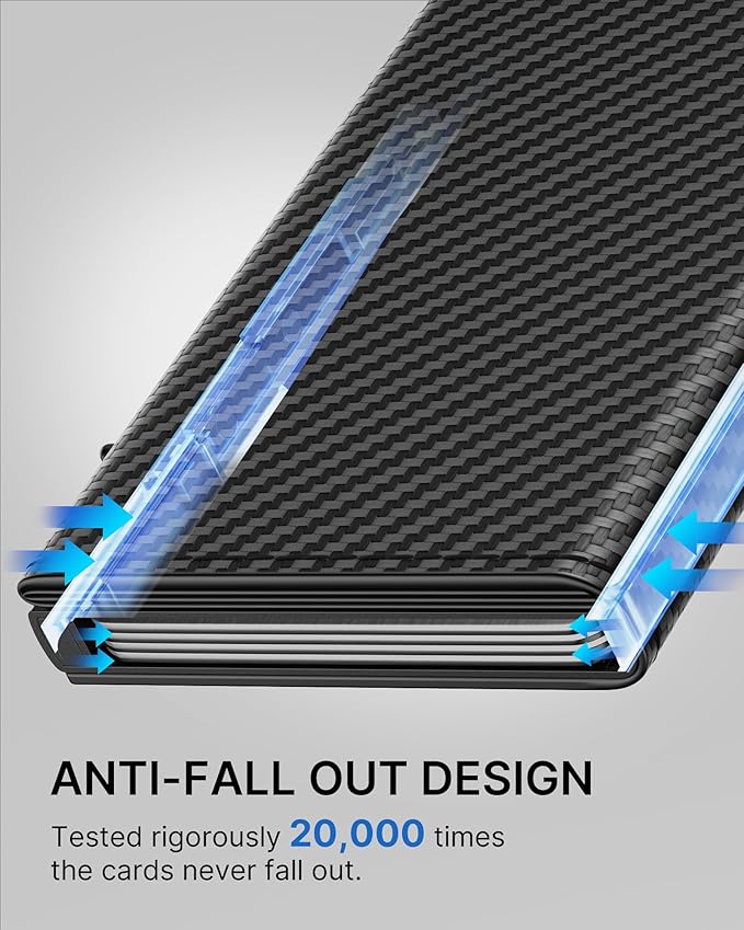 typecase Mens Wallet Card Holder: Pop Up Aluminum Case, Genuine Leather - Image 8
