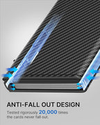typecase Mens Wallet Card Holder: Pop Up Aluminum Case, Genuine Leather - Image 8