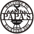 Personalized BBQ Grill Sign Custom Metal Outdoor Kitchen Decor Grill Master by HYTSIGN