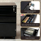 mount-it! 3 drawer file cabinet with lock and, view 10