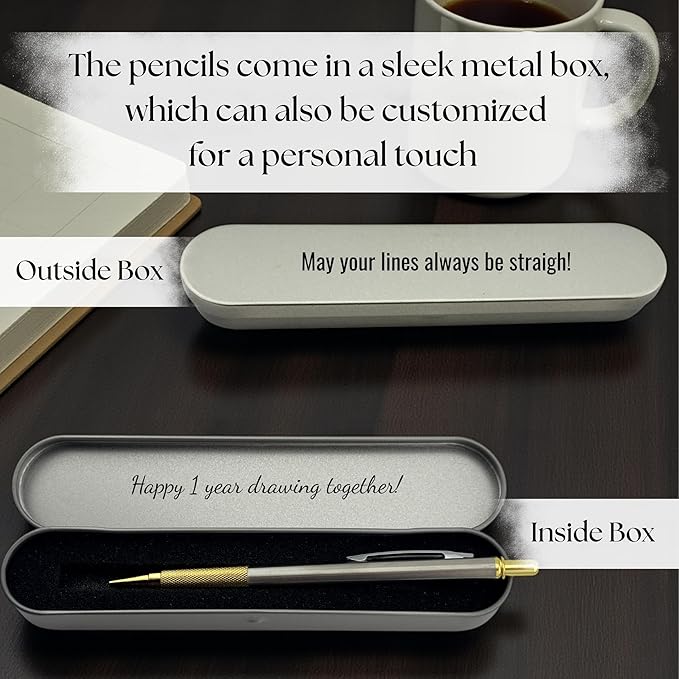 Custom Engraved Mechanical Pencil – Personalized 2.0mm Refillable Drafting - Image 5
