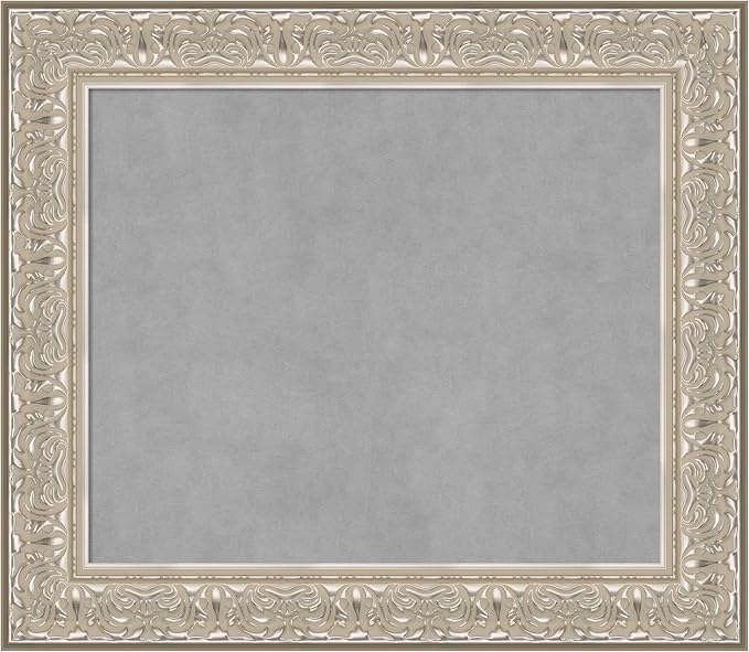 Amanti Art Silver Framed Magnetic Board 27x31 Medium Vision Board by AmantiArt