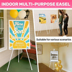 2 Pack White Easel Stand for Sign & Poster - Image 2