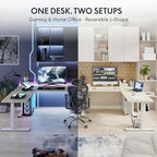 FLEXISPOT L Shaped Standing Desk, 71 x 63 Inch Electric Height Adjustable - Image 4