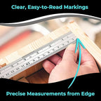 6 Inch Metal Ruler Bulk Set - Image 3