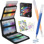LIULIUCAI Gel Pens for Adult Coloring Book, 60 Colors Large Capacity Metallic by LIULIUCAI