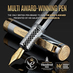 Scriveiner Silver Chrome Fountain Pen, Award Winning, Heavy Pocket Stunning - Image 2