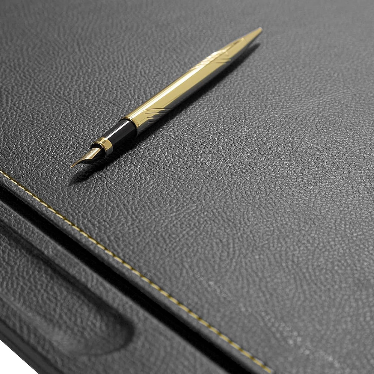 MOOGCO 12-Piece Leather Desk Set — Desk Pad 23.2" x 15.4", Double D...