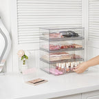 Vtopmart 12.1''W Clear Stackable Storage Drawers, 3 Pack Acrylic Plastic - Image 2