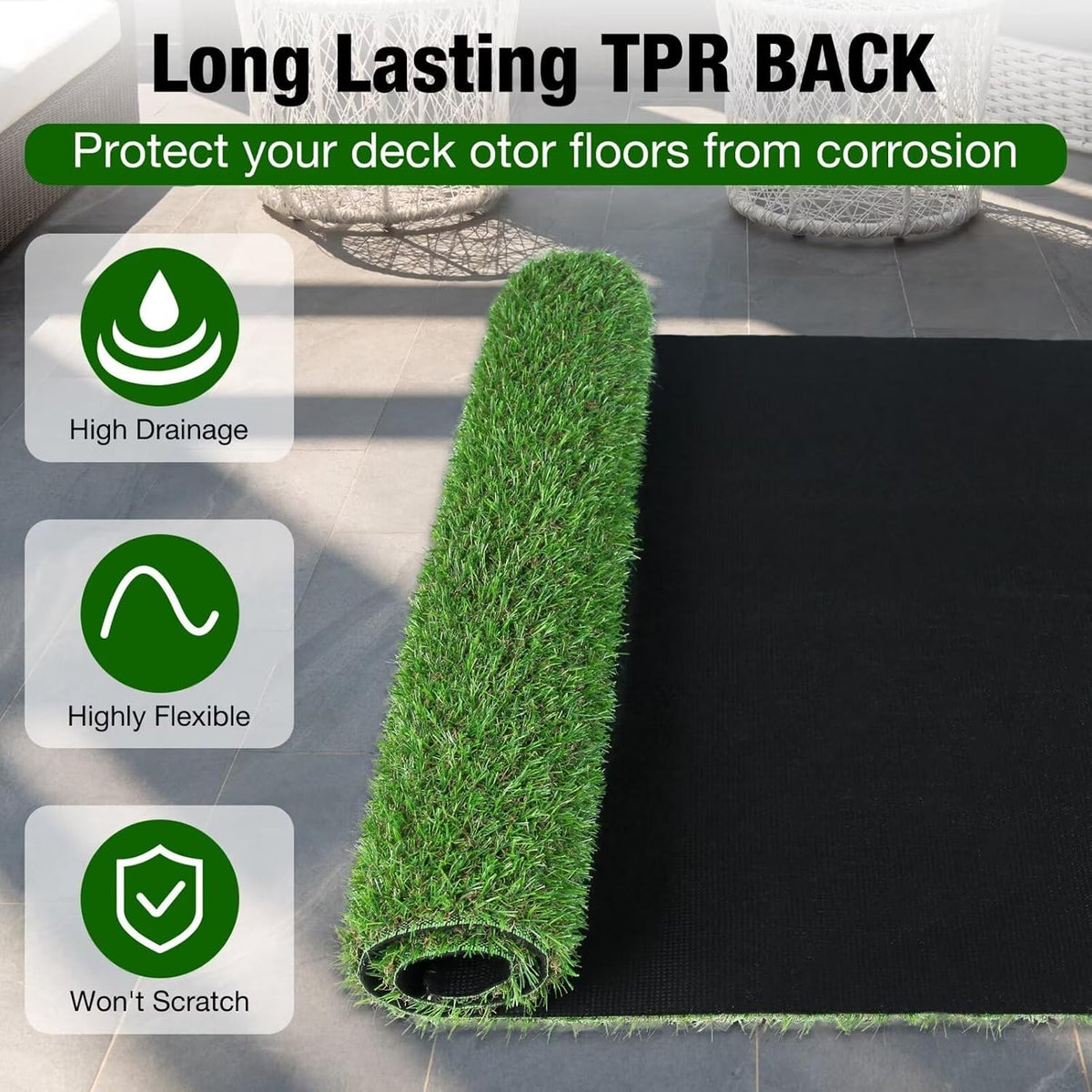 xlx turf 2ft x 6ft artificial turf runner showing dimensions