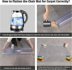 Office Chair Mat for Low Pile Carpet, Studded Carpet Floors Protector Mat for - Image 7