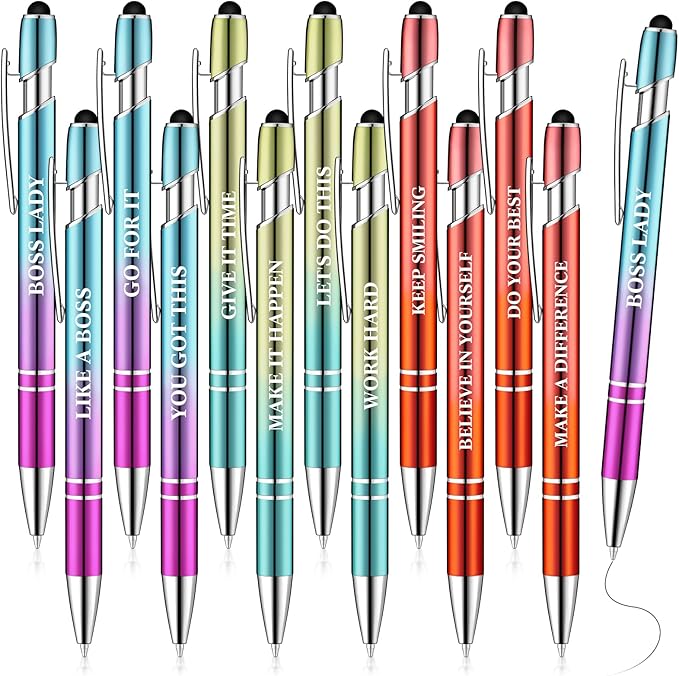 Zonon 12 Pcs Inspirational Pens Bulk Funny Ballpoint Pen by Zonon