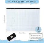 Fainne 3 Pcs Large Engineering Graph Paper Grid Graph Paper Pad Giant Drafting - Image 2