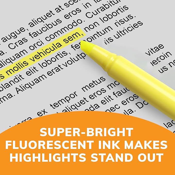 BIC Brite Liner Highlighters, Chisel Tip, 24-Count Pack of Yellow Highlighters - Image 5