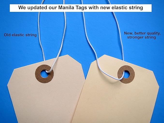Manila Tags with Elastic Loop - Image 2