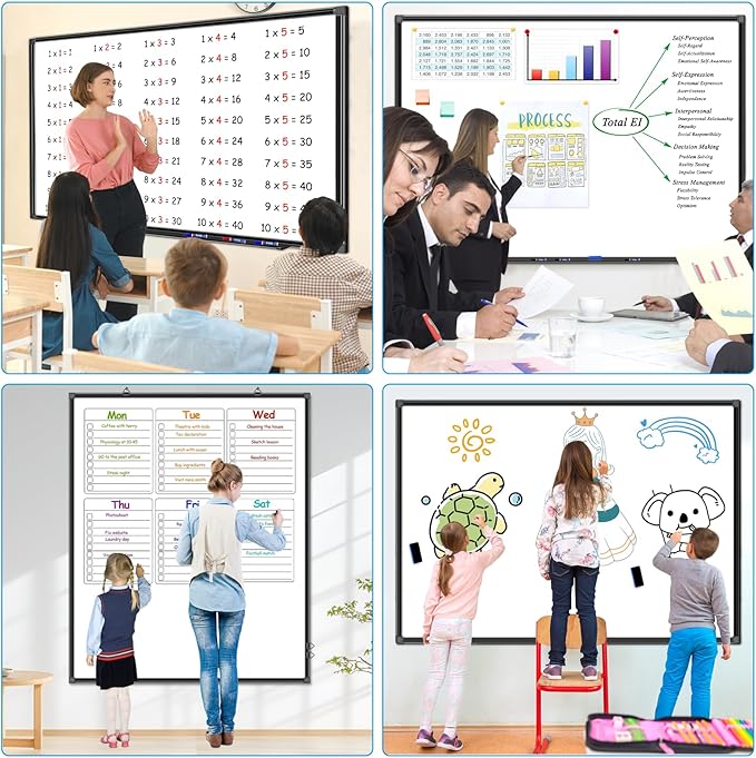 H-Qprobd 60"x48" White Board for Wall Large Magnetic Dry Erase Board - Image 7