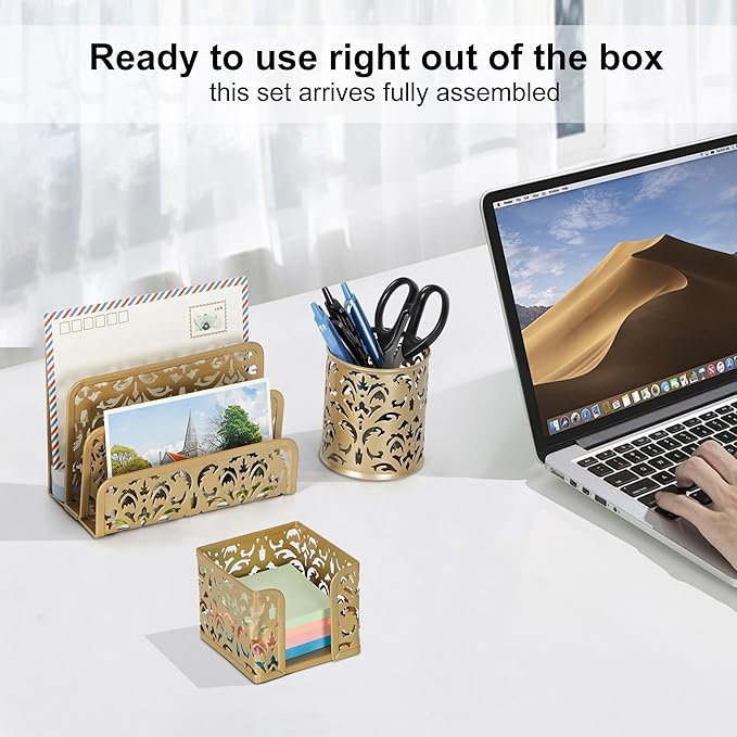 EasyPAG Desk Organizers and Accessories 3 Pieces Office Organizer Set - Image 4