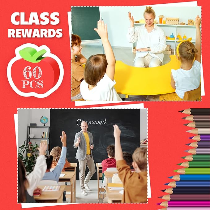 120pcs Mini Apple Erasers for Kids Bulk Classroom Welcome Back to School Gifts - Image 3