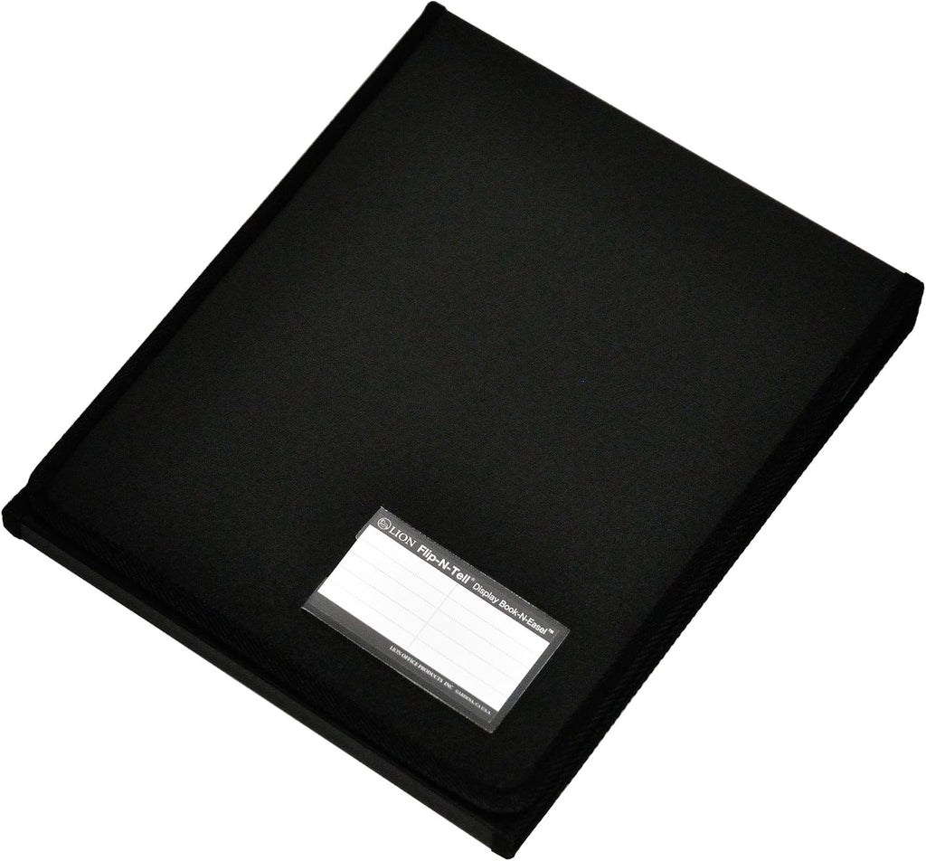Lion Flip-N-Tell Display Book-N-Easel, Letter, 20 Double Sided Pockets, Vertical, 1 Easel Display Book (39009-V)