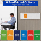 Office Door Signs with 6 Printed Status Options – Do Not Disturb, Out of Office - Image 6