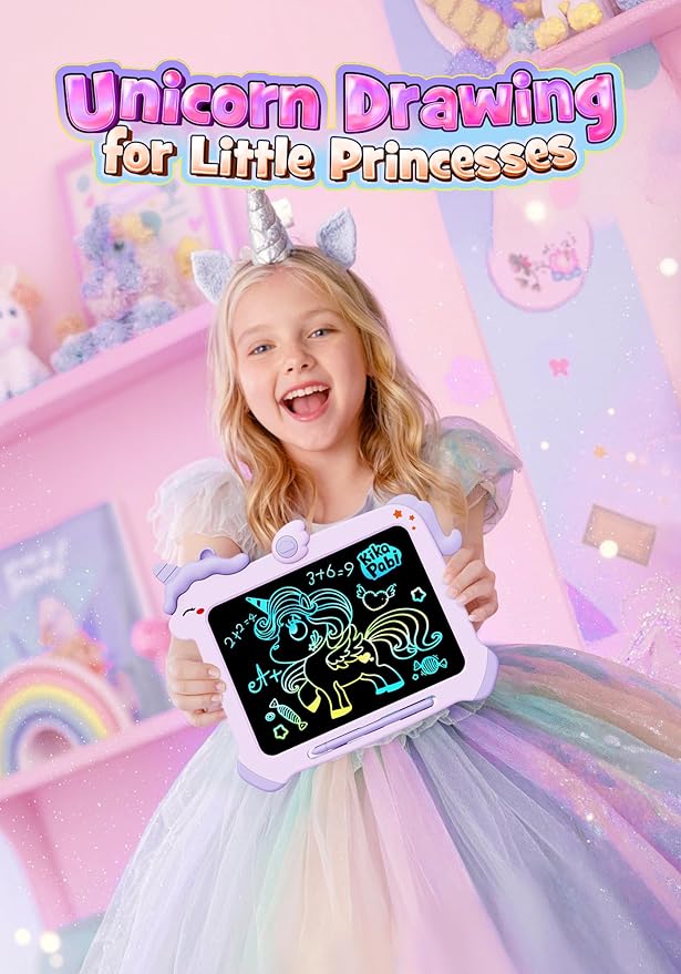 Kikapabi LCD Writing Tablet for Kids, Unicorn Toys Gifts for 3 4 5 6 7 Year Old - Image 2