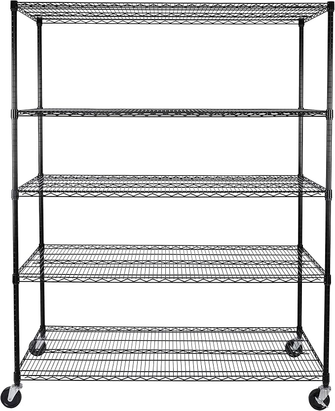 Seville Classics UltraDurable Heavy Duty NSF Solid Steel Wire Rack Storage Unit - Image 2