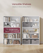 VASAGLE Set of 2 Bookshelves, 30 Inches Wide, 5-Tier Open Bookcases - Image 5