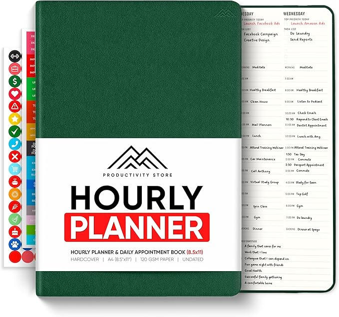 Hourly Planner & Appointment Book by PRODUCTIVITYSTORE