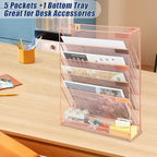 EASEPRES Desk File Organizer Mesh 6-Tier, Hanging Wall Mount Document - Image 5