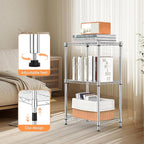M MZG 3 Tiers Shelf Metal Storage Shelves Wire Rack Closet Organizers - Image 4