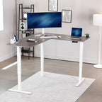 VIVO Electric Corner 63 x 55 inch L-Shaped Standing Desk, Memory Height - Image 2
